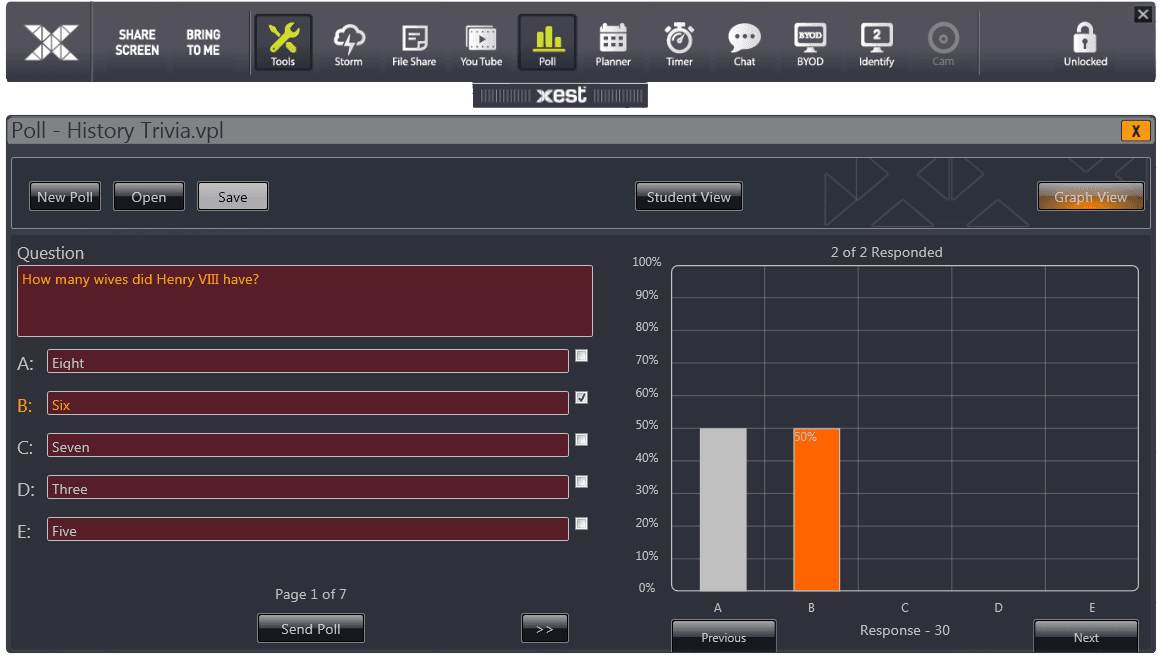 Xest Poll Graph View