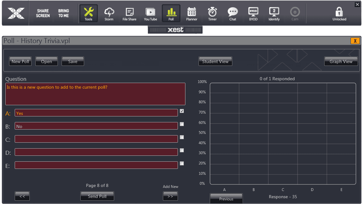 Xest Poll New Question